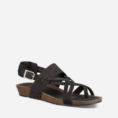 Teva Ysidro Extension - Women's Teva Wedge Sandals - Black | India (VNGE18639)